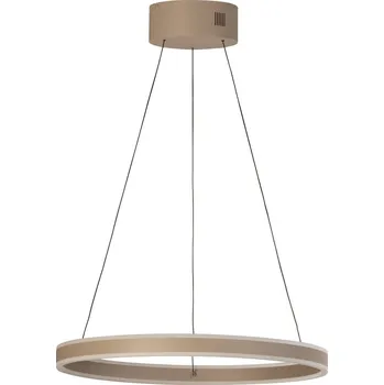 FISCHER & HONSEL Závěsné světlo LED Silvio, Ø 60 cm, greige, kov, CCT šedivý LED 56 W celkem - Doprava zdarma