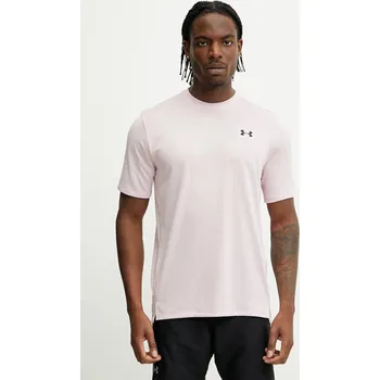 Tréninkové tričko Under Armour UA Tech Geotessa pánské, růžová barva, 1382182 03X, vel. S