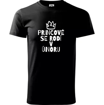 Princové se rodí v únoru - Triko extra velké (5-8XL) - 8XL ( Černá )