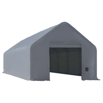 Zahradní stavba Plachtová hala hranatá HeavyDuty 6,1m x 12,2m x 3,05m/4,88m PVC 650g/m² F65