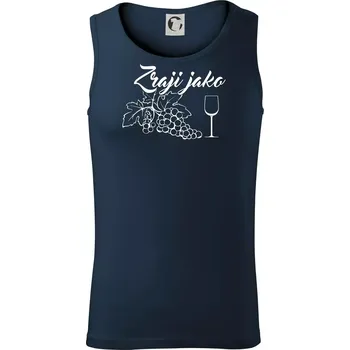 Zraji jako víno - Tílko pánské Core - L ( Námořní modrá (velmi tmavá - téměř černá) )