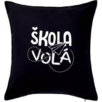 Polštář Škola volá - Polštář 50x50 - 50x50 - Pouze potah ( Černá )