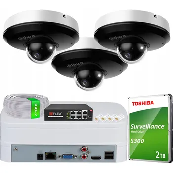 Bezpečnostní kamera Monitorovací sada Dahua 3x kamera SD1A404DB-GNY 4MP 4x STARLIGHT, WizSense