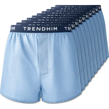 Boxerky M - AirFeel | Balení 10 ks černých a nebesky modrých bavlněných boxerek volného střihu - Trendhim
