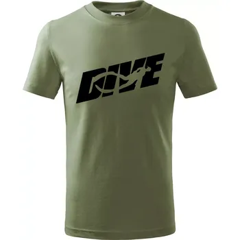 Chlapecké tričko Freediving - Dive - Tričko dětské bavlněné - 158 cm/12 let ( Khaki )