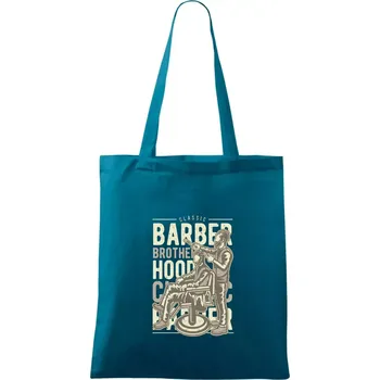 Barber Brotherhood - Taška bavlněná - 42 x 38 cm ( Petrolejová )