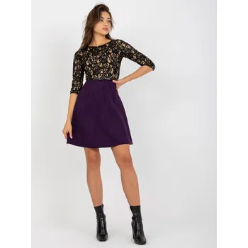 Dámské šaty Dámské šaty tmavě fialové s páskem, 40 i523_2016103287178