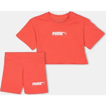 Chlapecké tričko Puma Kids' Graphic Top and Legging Sets Peach Frost 5-6 let