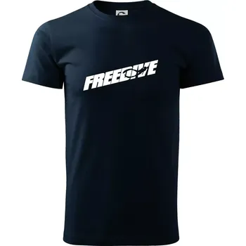 Freedive - nápis s potápěčem - Triko extra velké (5-8XL) - 7XL ( Námořní modrá (velmi tmavá - téměř černá) )