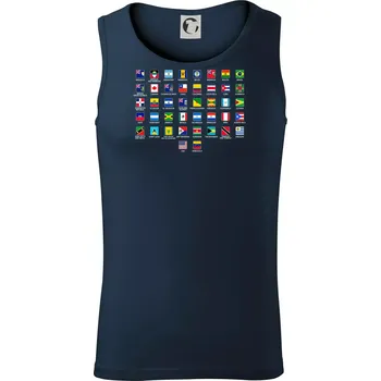 Vlajky států - Amerika - Tílko pánské Core - 2XL ( Námořní modrá (velmi tmavá - téměř černá) )