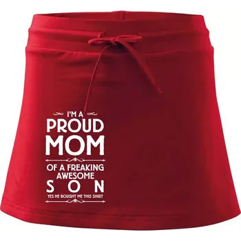 Dámská sukně Proud mom SON - Sportovní sukně - two in one - M ( Červená )