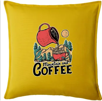 Polštář Mountain and Coffee - Polštář 50x50 - 50x50 - Pouze potah ( Žlutá )