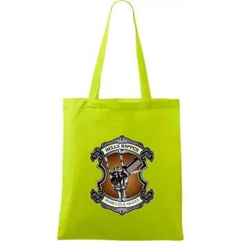 Hells dapper barbershop - Taška bavlněná - 42 x 38 cm ( Limetková )