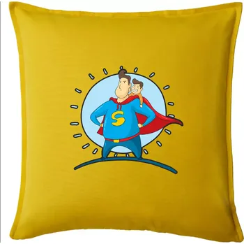 Polštář Táta superman - kluk - Polštář 50x50 - 50x50 - Pouze potah ( Žlutá )