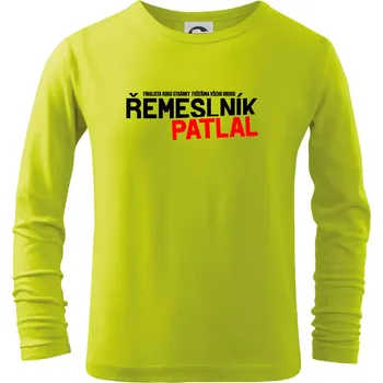 Chlapecké oblečení Řemeslník patlal - Triko dětské Long Sleeve - 158 cm/12 let ( Limetková )