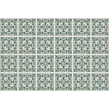 Obraz Sada nálepek na obkladačky, rostlinné motivy, 24 ks, 10 x 10 cm