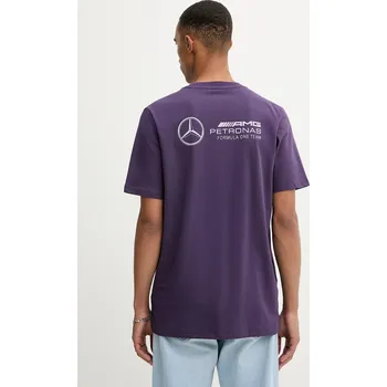 Pánské tričko Bavlněné tričko adidas x Mercedes JX8814 fialová 44X, vel. L