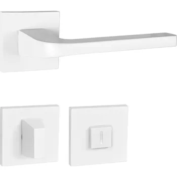 Dveřní kování MPK - VIVA - HR SQ6 rozety WC, klika/klika WS - Bílá matná