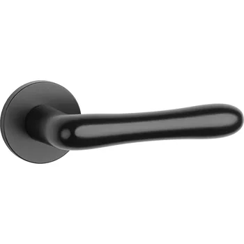 Dveřní kování AT - CYNIA - R 7S klika/klika, bez spodní rozety BS - Černá matná
