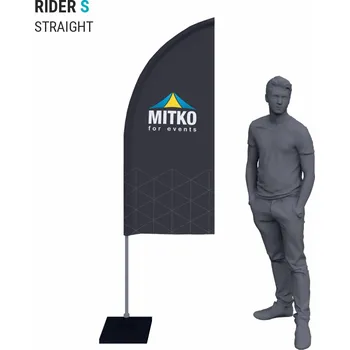 Vlajka Reklamní vlajka Rider S (65x155 cm) s hliníkovým stožárem