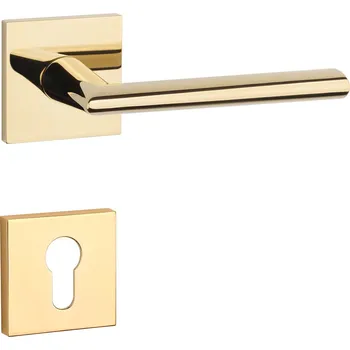 Dveřní kování AT - PRIMULA - HR 7S rozety PZ, klika/klika OLV PVD - Mosaz leštěná lakovaná PVD