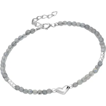 Náramek Stříbrný náramek LOVE Labradorit 3mm Ag 925/1000