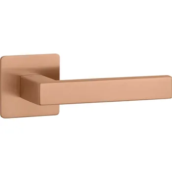 Dveřní kování SH - KVADRAT - HR 1760 3SM bez spodní rozety, klika/klika CUM PVD - Měď matná PVD