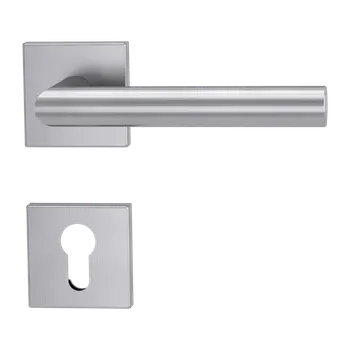 Dveřní kování GK - LUCIA SQUARE - HR rozety PZ, klika/klika BN - Broušená nerez (71)