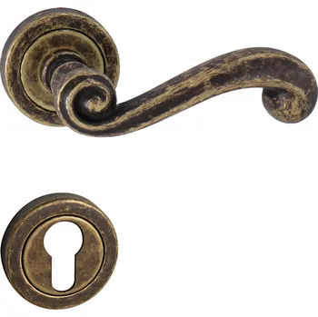 Dveřní kování TI - CARLA - R 738 klika/klika, rozety PZ OBA - Antik bronz (46)