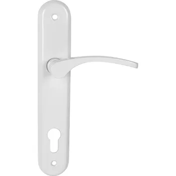 Dveřní kování KE - LAURA - SO PZ otvor pro vložku, klika/klika, 72 mm Bílá
