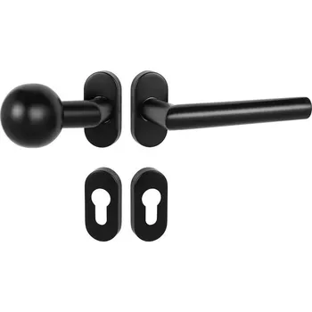 MPK - FAVORIT - UOR rozety PZ, koule/klika pravá BS - Černá matná