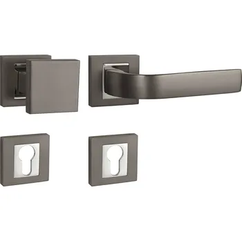 Dveřní kování MPK - CYNTHIA - HR rozety PZ, madlo/klika pravá T/OC - Titan / chrom lesklý