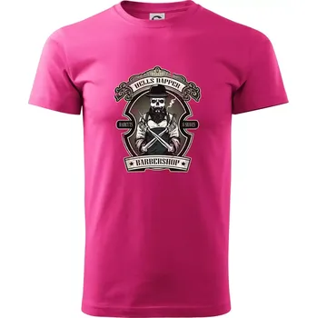 Barbershop nůžky - Klasické pánské triko vyšší gramáže - S ( Purpurová )