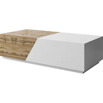 Konferenční stolek Konferenční stolek Mirjan obdélníkový 124 x 60 x 42 cm bílý, dub wotan