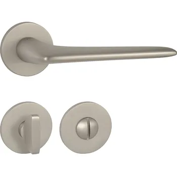 Dveřní kování TI - OPTIMAL - R 4164 5S klika/klika, rozety WC NP - Nikl perla (142)