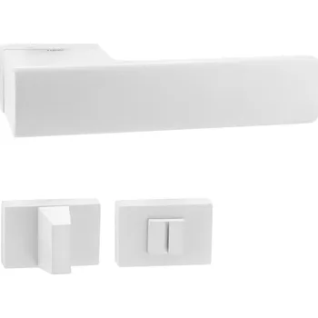 Dveřní kování TI - GORDO - RT5 4084 rozety WC, klika/klika WS - Bílá matná (152)