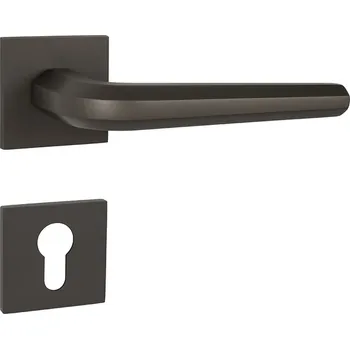 Dveřní kování TI - OKTAGON - HR 4160Q 5S rozety PZ, klika/klika T - Titan (141)