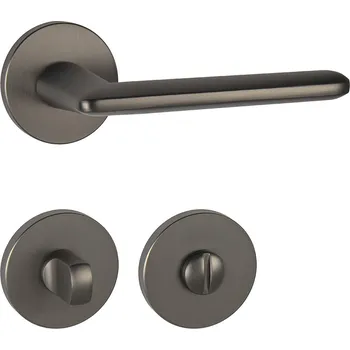 Dveřní kování MPK - ELIPTICA - R S6 klika/klika, rozety WC T - Titan