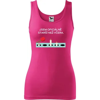 Dámské tílko s potiskem Oficiálně starší Velikost: 2XL, Barva: Purpurová