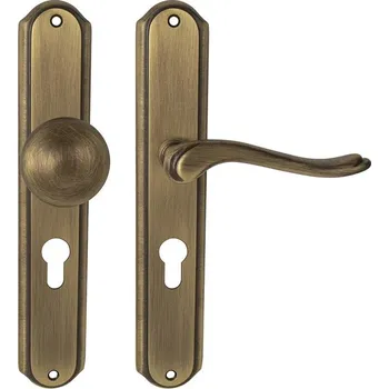 MPK - ROMEO - SO PZ otvor pro vložku, 90 mm, koule/klika pravá OGS - Bronz česaný matný