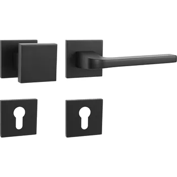 MPK - VIVA - HR SQ6 rozety PZ, madlo/klika pravá BS - Černá matná