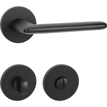 MPK - ELIPTICA - R S6 klika/klika, rozety WC BS - Černá matná