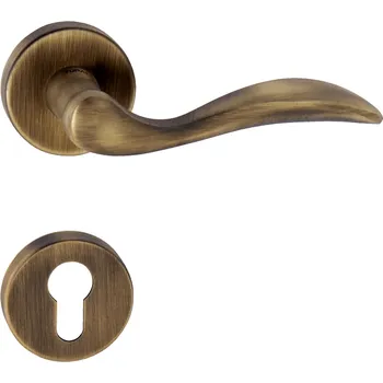 Dveřní kování TI - LEA - R 1948 klika/klika, rozety PZ OGS - Bronz česaný matný (77)
