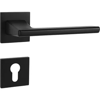 Dveřní kování TI - JUNIOR - HR 4140Q 5S rozety PZ, klika/klika BS - Černá matná (153)