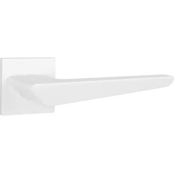 Dveřní kování TI - TIGA - HR 4154Q 5S bez spodní rozety, klika/klika WS - Bílá matná (152)