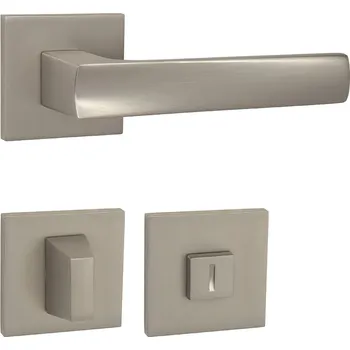 MPK - HOLLY - HR SQ6 rozety WC, klika/klika NP - Nikl perla