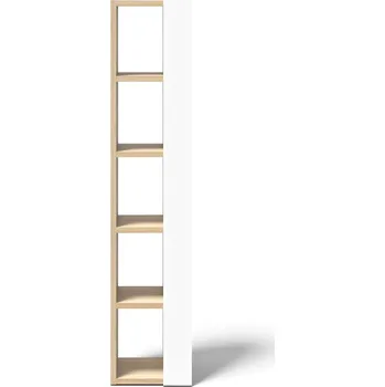 Knihovna Bílá knihovna v dekoru dubu 40x188 cm Ella - TemaHome ID_1504348