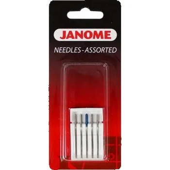 Příslušenství k šicímu stroji Jehly do šicího stroje s plochouBasic Janome 5 ks