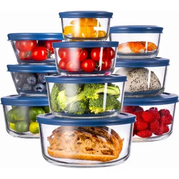 Dóza na potraviny 10x skleněné nádoby na potraviny box na oběd do lednice mikrovlnky