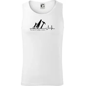 Ekg řemeslník každým coulem - Tílko pánské Core - S ( Bílá )